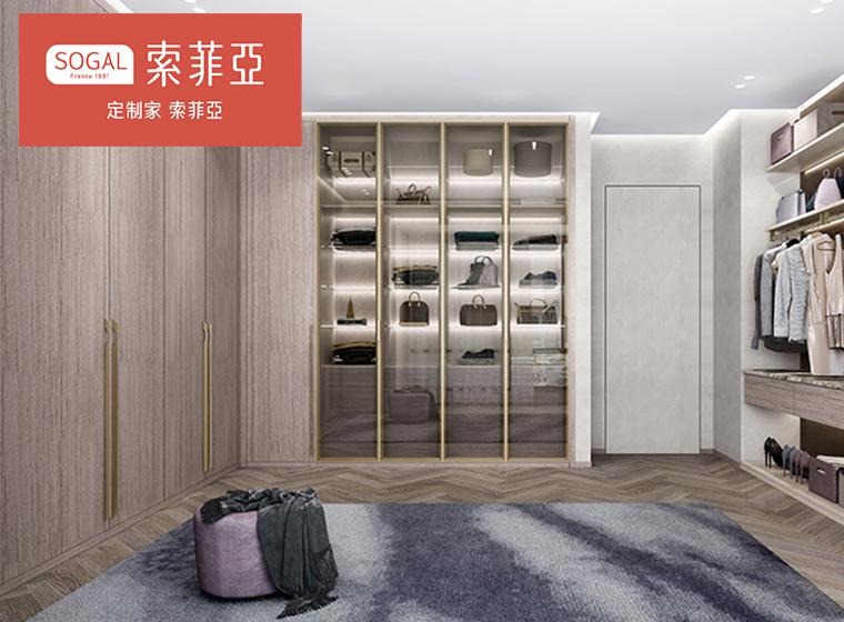 索菲亞-第六空間系列輕奢風衣柜電視柜餐邊柜全屋定制