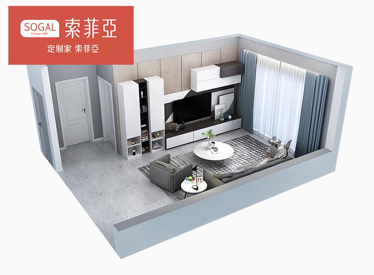 索菲亞-電視柜 現(xiàn)代客廳柜子