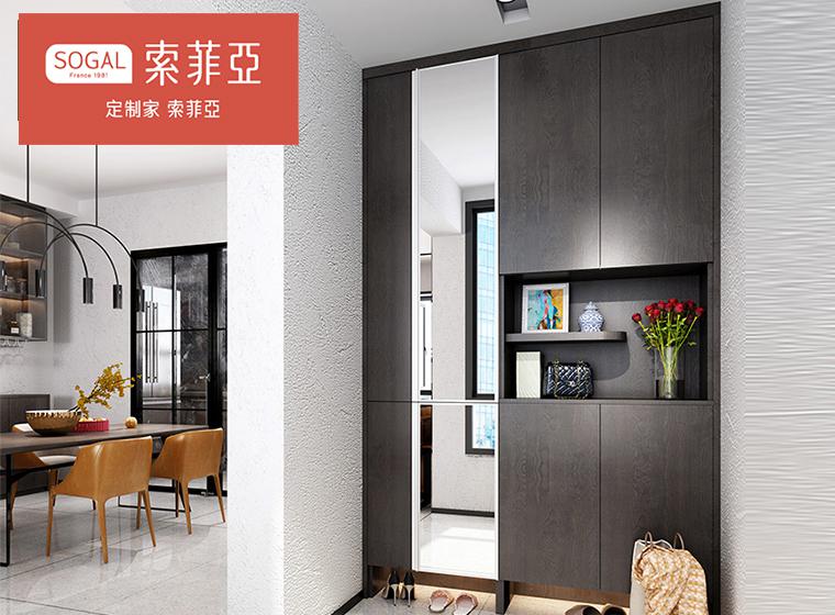 索菲亞玄關(guān)柜簡約風(fēng)鞋柜客廳隔斷柜玄關(guān)鞋柜門廳柜定制