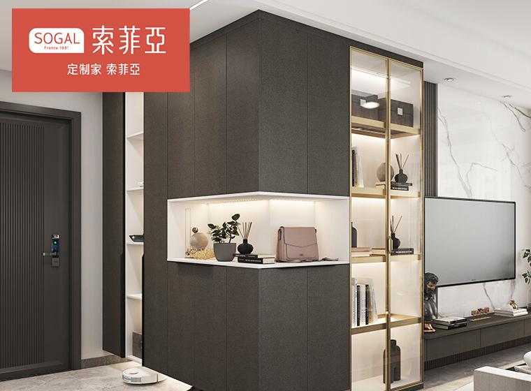 索菲亞鞋柜進門一體靠墻衣帽架簡約現(xiàn)代入戶...
