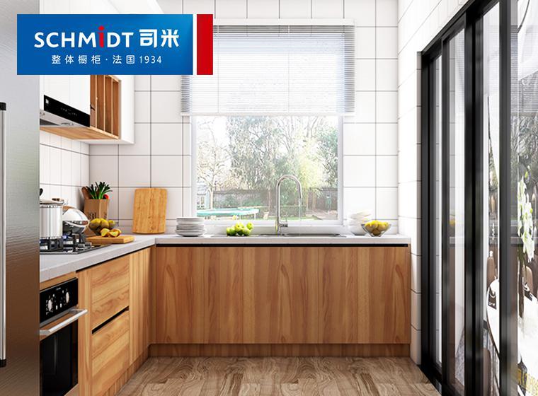 法國(guó)司米櫥柜定制定做整體石英石臺(tái)面防火板廚房廚柜艾珂羅系列
