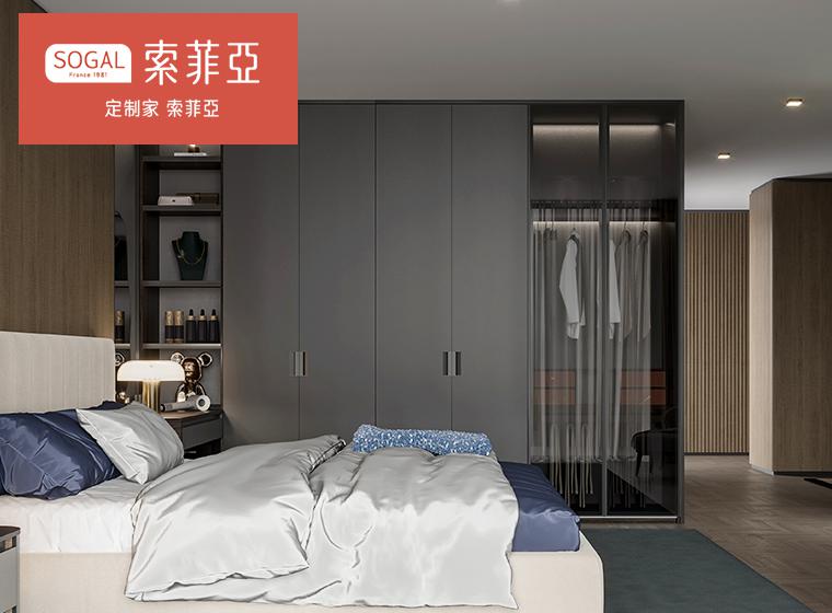 索菲亞鉑金系列輕奢客餐廳入戶柜臥室柜全屋定制